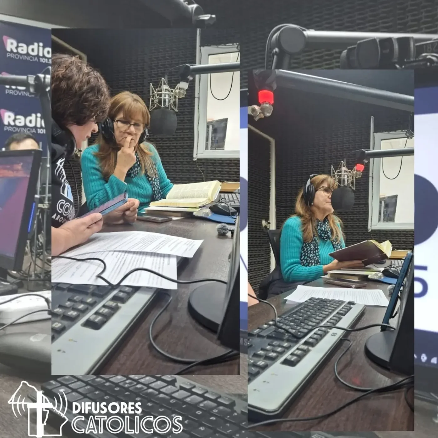 Estudio de Radio Provincia 101.5 FM durante el programa